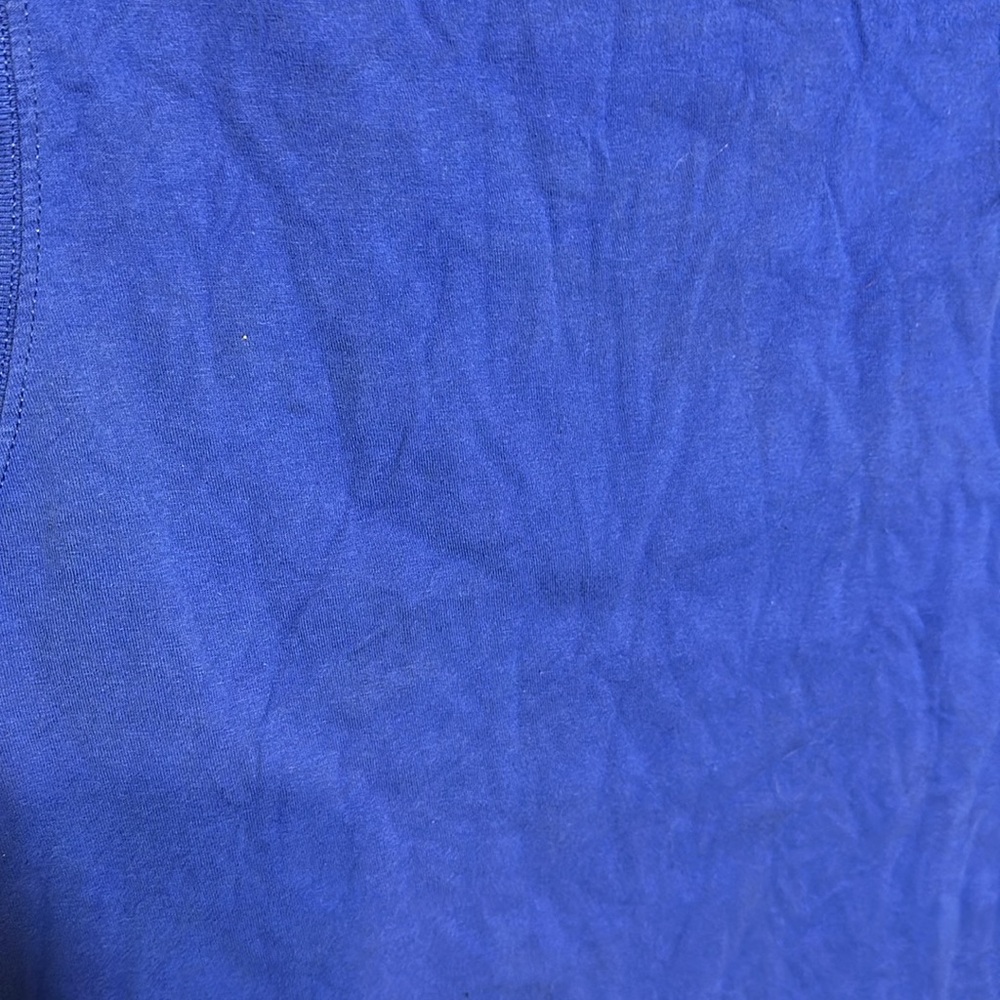 Fruit of the Loom Platinum Bright Blue Tank Top Lime Green Trim Men's Medium - Picture 10 of 13